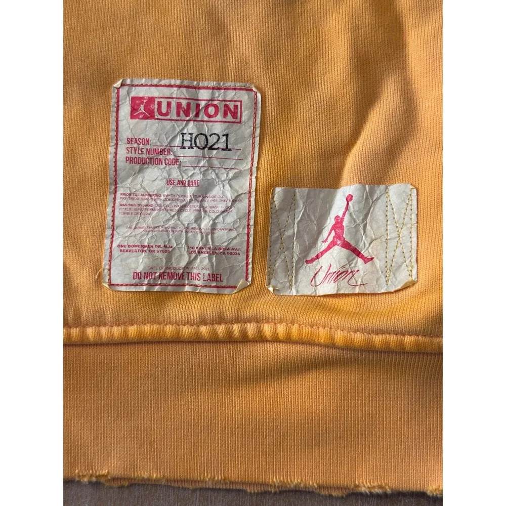 Nike Air Jordan‎ x Union M J FLC Hoodie 'Sport Gold' Medium